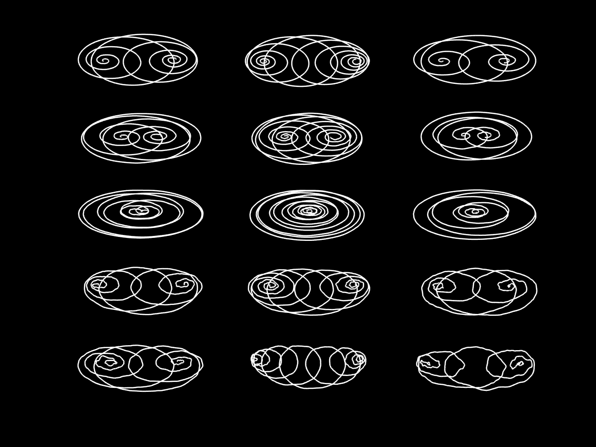 Owing to the interplay between forward Stokes drift and a backward return flow, Lagrangian particles underneath surface wavepackets can follow different trajectories. The image shows records from Particle Tracking Velocimetry experiments in which particles are illuminated by a LED light box (Van den Bremer et al., 2019, J. Fluid Mech.).
