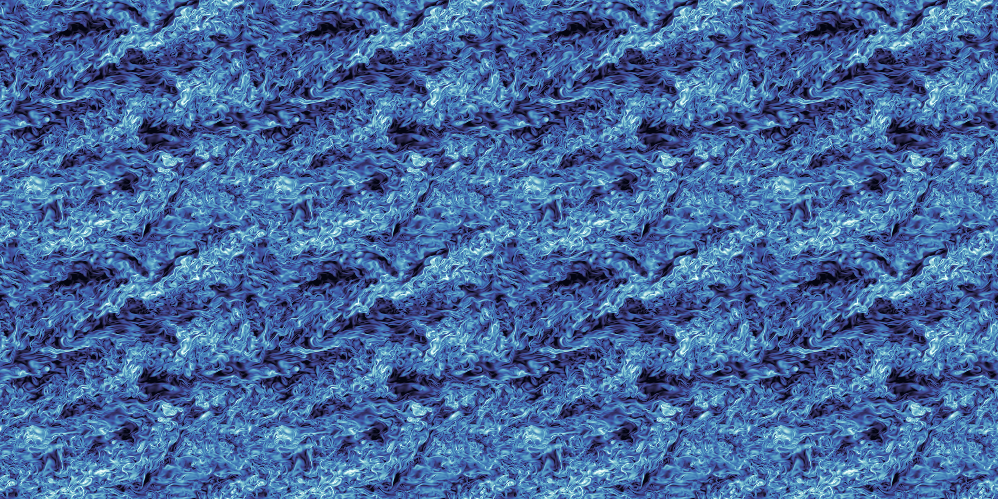 Direct numerical simulation of stratified turbulence forced by vortical modes. A periodically tiled horizontal plane snapshot of the local kinetic energy dissipation rate is visualised on a log-scale using a cmocean colourmap.
